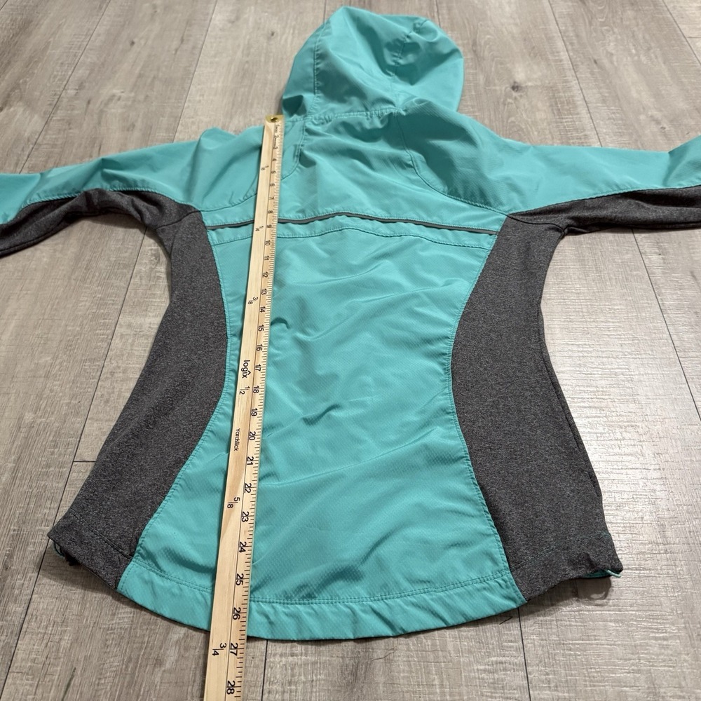Avalanche Weather Shield Running Shell Full Zip Hooded Jacket Teal Women's Small - Picture 9 of 12